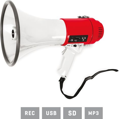 25 W Megaphone Fonestar avec port USB Enregistreur, 23 cm de diamètre.