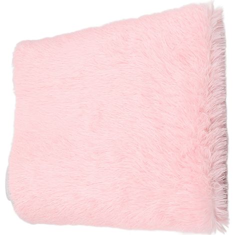 Tappeto morbido per soggiorno, camera da letto, in poliestere, lavabile, moderno, in pelliccia sintetica, ideale per cameretta bambini, dormitorio, decorazione per la casa, rosa, 120 x 160 cm. (1/2)