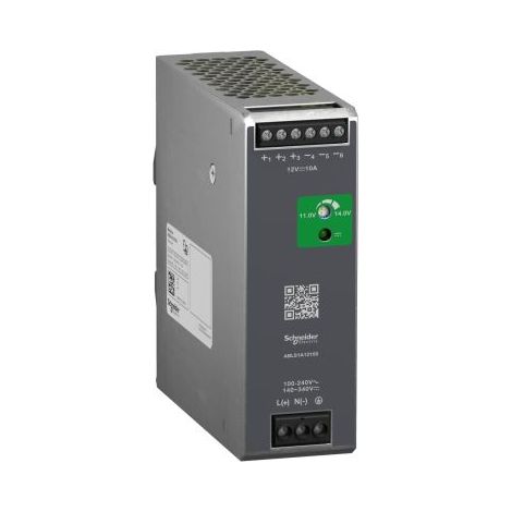Alimentation pour rail DIN Schneider Electric, série ABLS1A, 12V 10A, 100-240 V, 140-340 V ( Prix pour 1 )