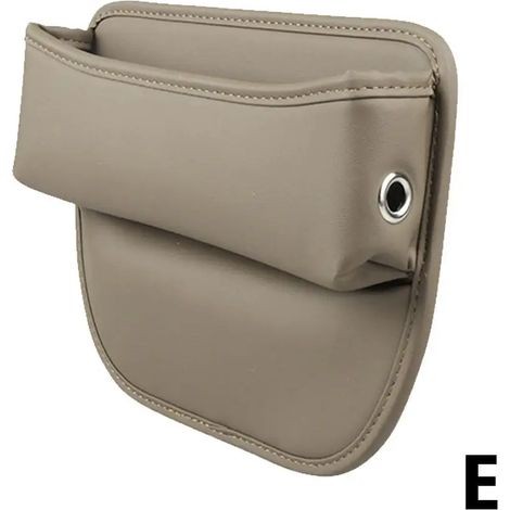 Organisateur de siège avant en cuir PU beige pour console latérale, comblement d'espace entre le siège et le téléphone portable, clés et petits objets - Gad L6J8 (1/5)