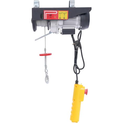 Treuil électrique 125 kg/250 kg - Hauteur de levage 9 m/18 m - Vitesse de levage 5 m/10 m - 550 W - Palan électrique portable -Treuil à Câble Électrique avec télécommande et interrupteur de fin (1/5)
