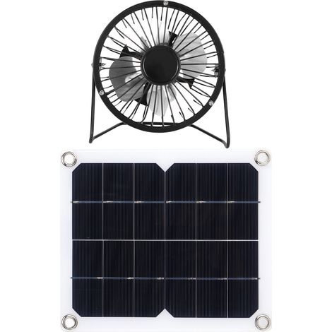 Panneau Solaire 10W avec Ventilateur de Refroidissement pour Maison et Abri d'Animaux