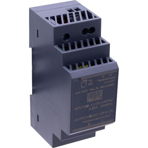 Mean Well HDR-30-12 LED Hutschienen Netzteil 24W 12V 2A DIN Rail CV (1/4)