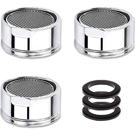 Mousseur Robinet M22/M21,5, 3 Pièces Aerateur Robinet Economie D'eau Avec Filtre en Acier Inoxydable, Aérateur de Filtre a Eau Robinet(21,5mm Filetage Mâle) (1/4)