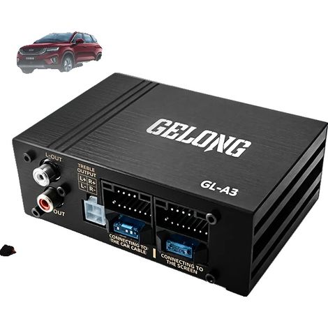 Amplificador de potencia para coche, 4 canales, salida de graves profundos, rojo. (1/5)