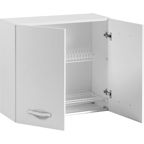 MOBILE COLAPIATTI PER CUCINE COMPONIBILI L.80 x P.32 x H.72. - 2 ante - col. bianco - LINEA AZZURRA