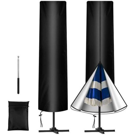 Schutzhülle für Deporte Sonnenschirm – 210D Oxford-Gewebe – mit Teleskopstange – Maße: 240 x 57/57 cm (1/5)