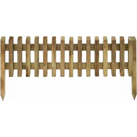 Bordure de jardin en bois à planter - 112 x 28 cm (1/5)
