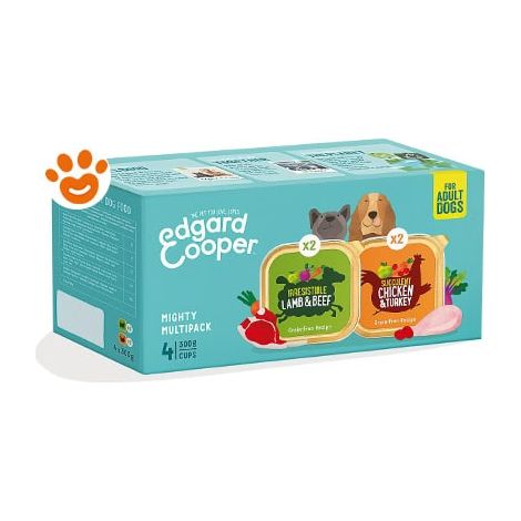 Edgard Cooper Dog Adult Assortito Multipack (4x300 Gr) - Confezione 4×300 Gr - Cibo Umido Cani