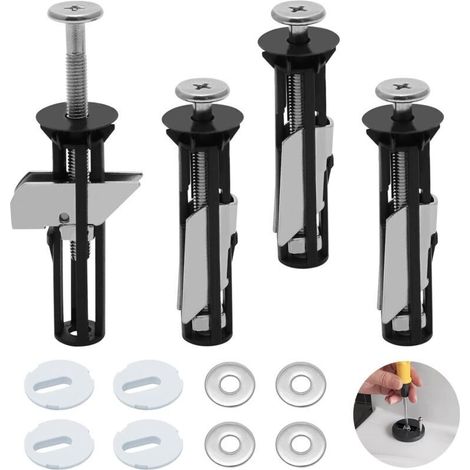 Tornillos de acero inoxidable para asiento de inodoro - Kit de reemplazo de 4 pernos (1/3)