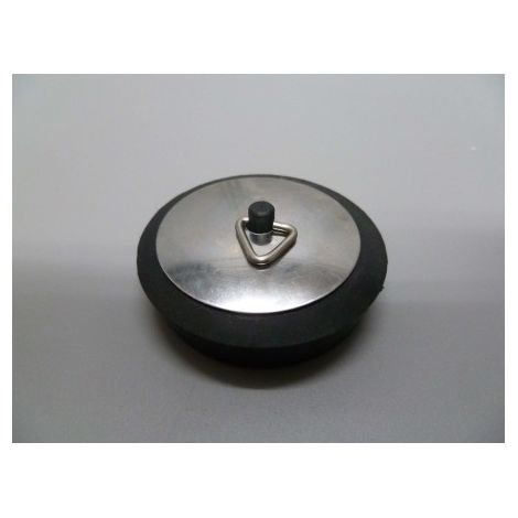 TAPON BAÑO C/EMB 50MM GOMA/CHAPA NEG/INOX S&M