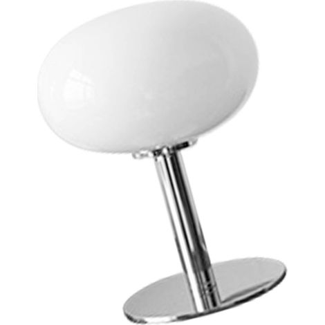 Lampe de Table de chevet, Base en fer, forme mignonne, Simple, moderne et élégante, Table de chevet pour la maison, interrupteur à bouton, blanc (1/5)