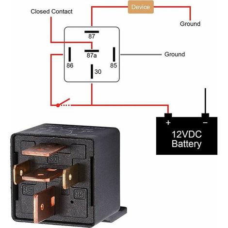 5 Pièces Relais 5 Broches 12V 80A, Relais Automobile JD2912-1Z-12V80A 14VSPDT Camion Bateau Van véhicules de commutateur (1/4)