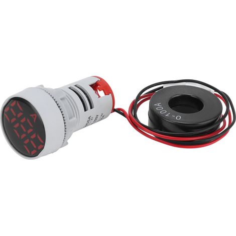 Ampèremètre numérique à cristal, indicateur de signal rond, 220 V CA, AD16-22DSARed (1/5)