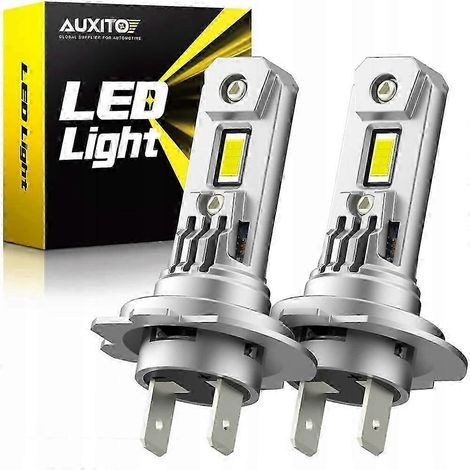 Auxito Lot de 2 ampoules de phares LED Turbo H7 Canbus sans erreur avec ventilateur 100 W (1/3)