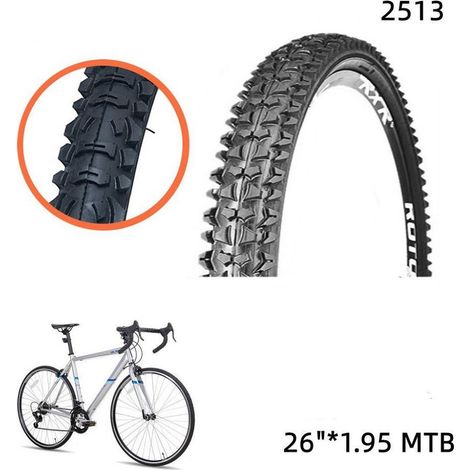 TRADE SHOP - Copertone Copertura Ruota Pneumatico Per Gomme Mtb Bicicletta Bici 26"x1.95 2513 -