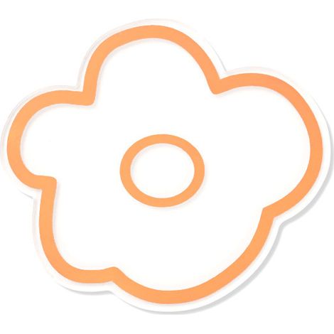 Sous-verre acrylique orange anti-dérapant - Fleur décorative transparente et stable - Protection contre la chaleur (1/5)
