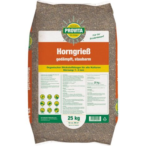 BECKMANN PROFI Provita Horngriess cuit à la vapeur 25 kg bon pour les épandeurs d’engrais