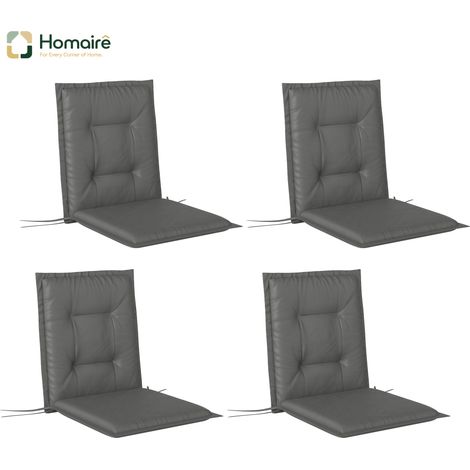 HOMAIRE 4er Set Sitzkissen Hellgrau für Indoor und Outdoor (1/5)