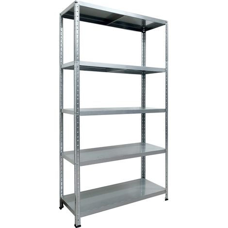 Scaffale in Metallo 5 Ripiani 100x40x187 cm Ettore Zincato (1/3)