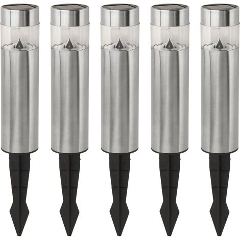 EGLO - Solar Set 5L H200 RS - Stainless Steel - 20 cm tall with a 10 cm spike