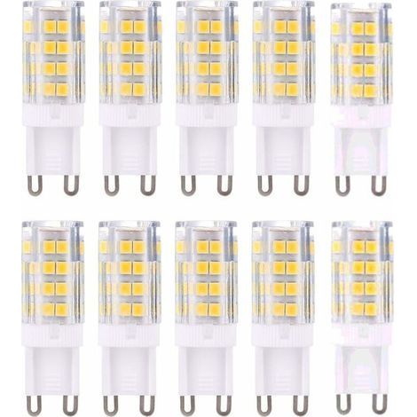 Ersandy Ampoule LED G9 5W. Equivalent 40W. Blanc Chaud 3000k. 220-240V. Non dimmable. Pack de 10[Classe énergétique A+] (1/5)