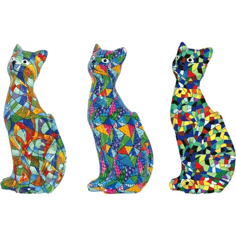 Signes Grimalt Figura De Gato Figuras  Gato 3U Animales Verde 4x6x13cm 33528