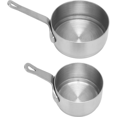 2 pièces Mini Casserole Inox 304 Empilable avec Poignée, Idéale pour Sauces, Banquet et Pique-nique Extérieur (1/5)