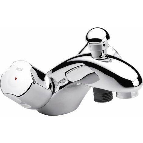 Roca – Mélangeur de baignoire NIAGARA N MONO – Finition métal – Tête à clapet – Inverseur automatique – Flexibles d'alimentation inclus - A5A0569C00