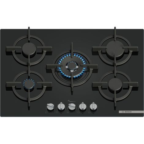 Bosch Serie 6 PPQ7A6I10 Piano cottura a gas 75 cm 5 fuochi Vetro Nero