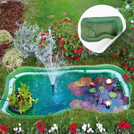 Laghetto da giardino maggiore polietilene verde interrare 235x140x60 litri 1000 (1/5)