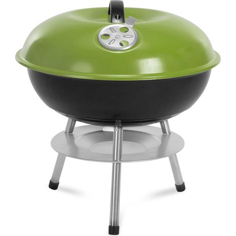 Barbecue fieldmann fzg 1102g tragbar mit verchromtem Deckel