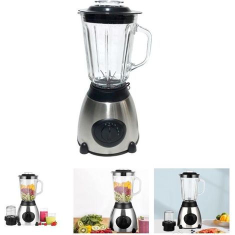 Multifunctional stand mixer with 1.5L cup, 6 stainless steel blades, for fruit and vegetable juices, portable blender for sports, travel, and home use. (1/5)