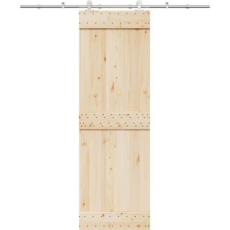 Schiebetür-Beschlagsatz 200 cm Edelstahl Silbern