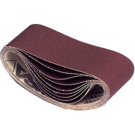 Abrasifs en bandes courtes toile 504X 75x533 mm grain 60 en boîte de 10 - VSM