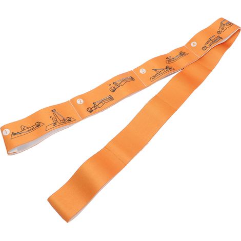 Set de 5 bandes élastiques de résistance pour yoga, fitness et étirement, boucles latines en latex, couleur jaune, antidérapantes et durables. (1/5)