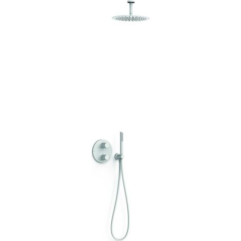 Kit robinet thermostatique encastré 2 voies pour douche Therm-box Blanc mat - TRES 26235003BM
