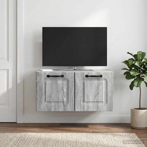 Wandmontierter TV-Schrank Graues Sonoma 59,5 x 31 x 30 cm (1/5)