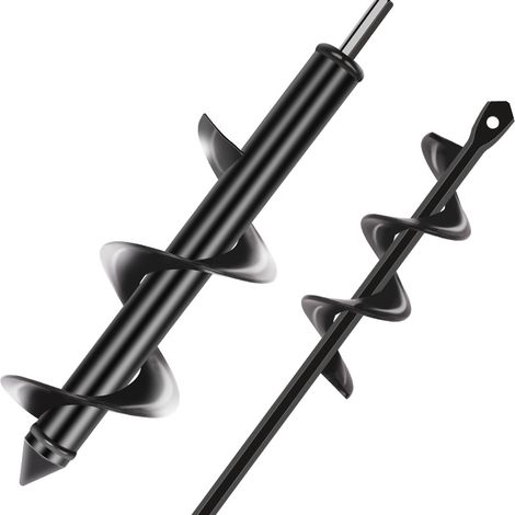 MINKUROW 2 Pezzi Ø 80 E Ø 40 Mm Trivella Da Giardino, Punte Da Giardino A Spirale, Pratico Strumento Per Piantare Per Fare Buche E Piantare Rapidamente Fiori Alberi Arbusti (1/5)