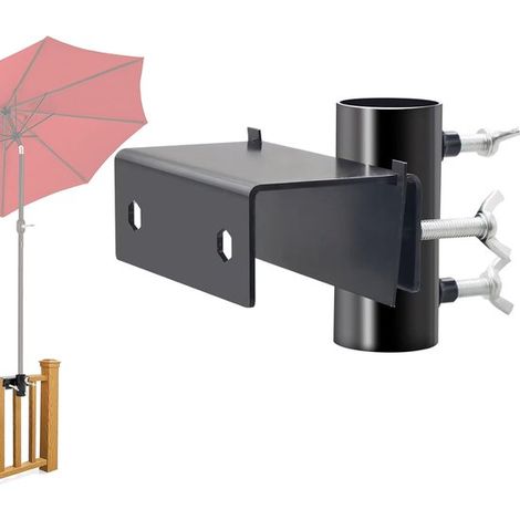 Support universel de parasol pour balcon, fixation flexible pour rambarde, terrasse et jardin (1/2)