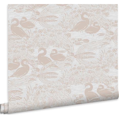 Laura Ashley Swans Vliestapete Dove Grey 10mx52cm (1/5)