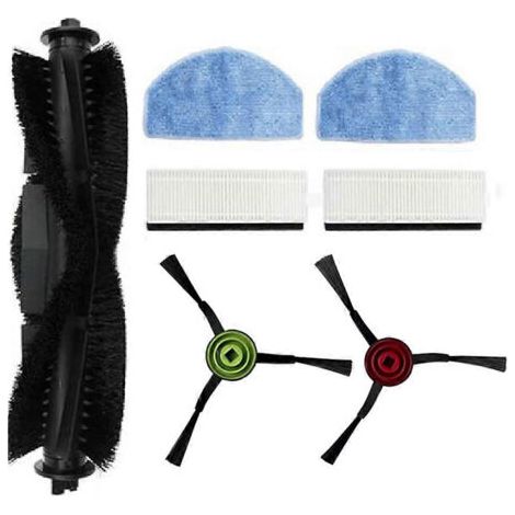 Lot de 7 accessoires pour aspirateur Laresar Mars 01 / Lubluelu SL68 : brosse principale, filtre pour serpillière (1/4)