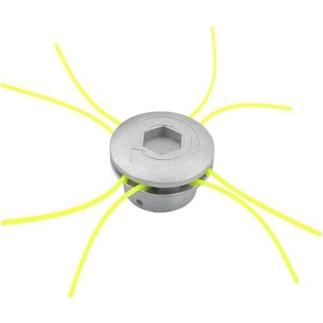 Tête de débroussailleuse aluminium à 4 lignes – Compatible avec tondeuses universelles – Installation rapide et facile – Longue durée de vie (1/5)