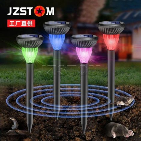 Épouvantail Solaire - Répulsif Vibrant Anti-Serpents Et Campagnols - Pour Jardin Extérieur - Portée Jusqu'à 1000 M² - 400 À 1000 Hz - 1 Pièce