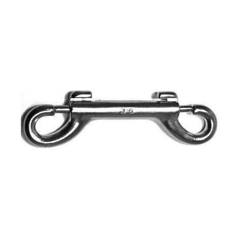Mousqueton double targette inox A4 - Longueur: 90