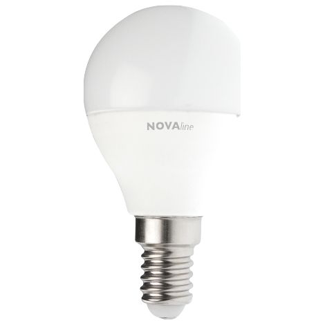 Lampadina Led Sfera 5,5 W  E14, Luce Fredda 6500 K NOVALINE