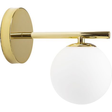 APPLIQUE da PARETE APP684-1W SFERA ORO 1-PUNTI LUCE G9 14X22,5X18CM
