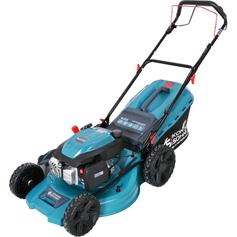 Cortacésped autopropulsado de gasolina Könner & Söhnen KS 51LMG-SP, ancho de corte de 51 cm, motor de 4 tiempos, tracción trasera, ajuste central de altura, recogedor de césped de 60 L. (1/5)
