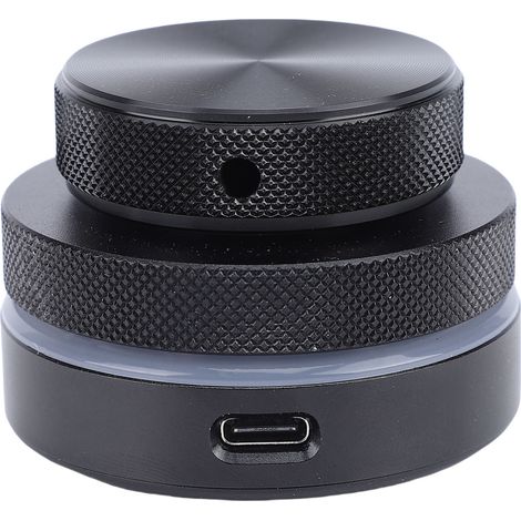 Bouton rotatif personnalisé avec contrôleur de Volume de rotation de page lumineuse RVB 2.4G BT USB C connexion filaire prise en charge pour Windows noir (1/5)