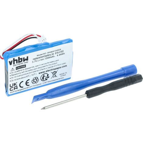 vhbw batteria compatibile con Apple iPod Photo 60GB M9830Z/A, 60GB M9830TA/A, 60GB M9830X/A MP3 music player lettore musicale (1200mAh, 3,7V, Li-Ion)